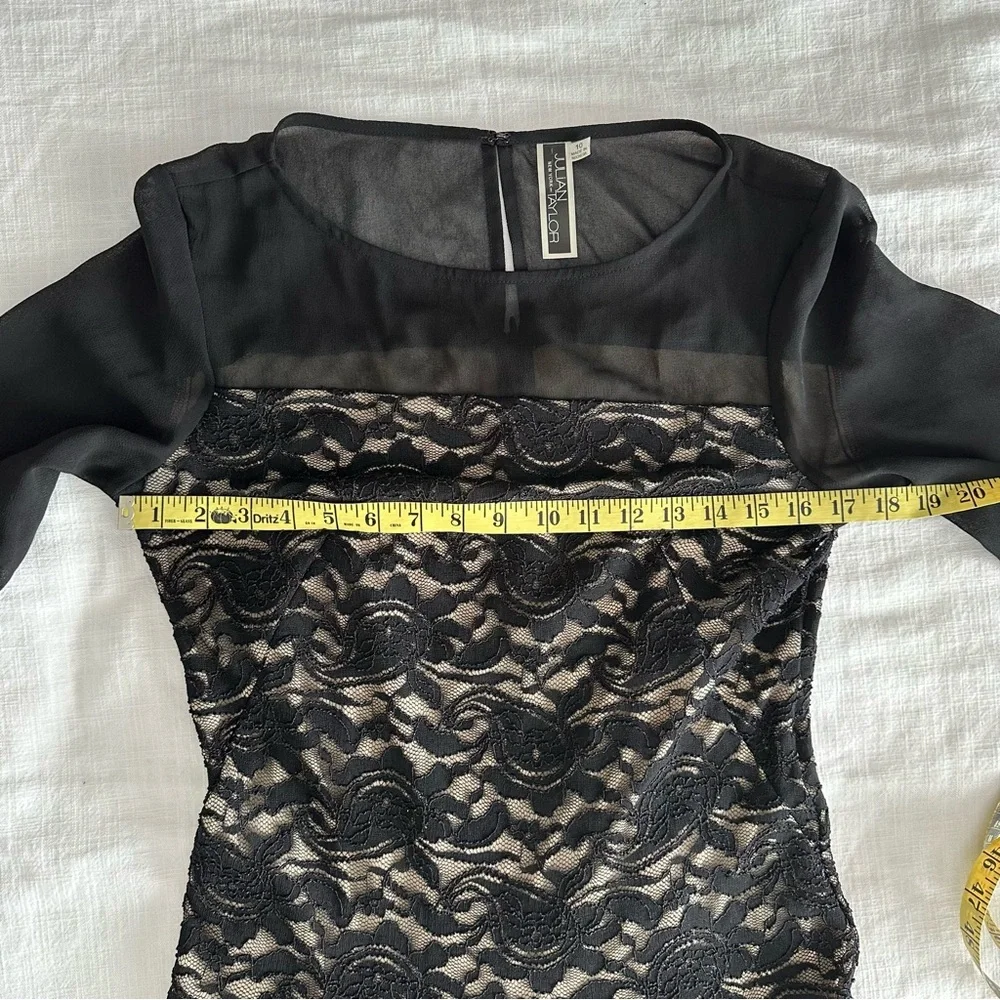 Vintage Y2K Black Lace Drop Waist Whimsigoth Dark Fairy Dress 10